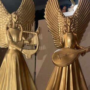 vintage gold-tone Silvestri angel figurines
